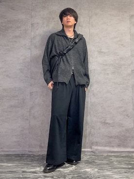「SINSS（シンス）のLoose silhouette zip knit / ルーズシルエットジップニット（ニット/セーター）」を使った、kosukeさん（メンズ・181cm・20代）の秋コーディネート