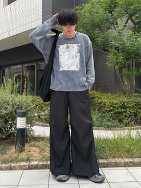「アイテム（ニット/セーター）」を使った、kosukeさん（メンズ・181cm）の秋コーディネート