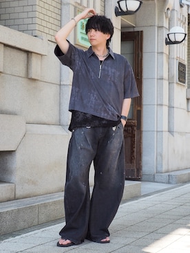 「アイテム（サンダル）」を使った、kosukeさん（メンズ・181cm）の夏コーディネート