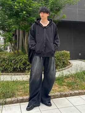 「アイテム（パーカー）」を使った、kosukeさん（メンズ・181cm）の秋コーディネート