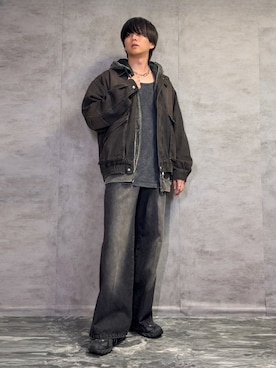 「アイテム（パーカー）」を使った、kosukeさん（メンズ・181cm）の秋コーディネート
