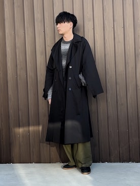 「秋」｜「アイテム（トレンチコート）」を使った、kosukeさん（メンズ・181cm）の秋コーディネート