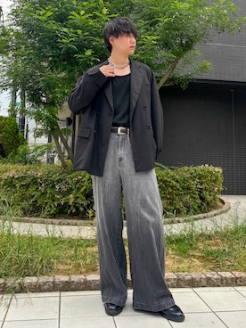 「アイテム（ローファー）」を使った、kosukeさん（メンズ・181cm）の秋コーディネート