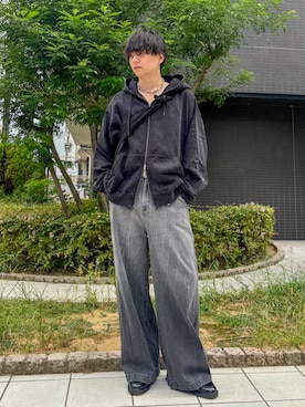 「アイテム（パーカー）」を使った、kosukeさん（メンズ・181cm）の秋コーディネート