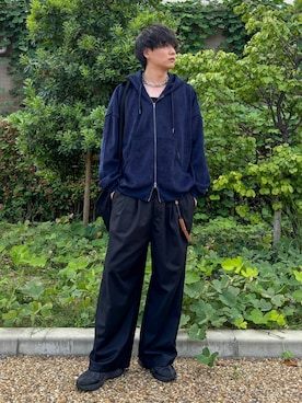 「アイテム（スラックス）」を使った、kosukeさん（メンズ・181cm・20代）の秋コーディネート