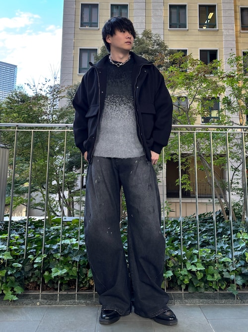 本日限定価格 AURALEE ウールメルトンブルゾン　ネイビーサイズ1 Arnold Palmer（アーノルドパーマー） ma1 ma-1 ウールライクメルトン