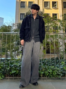 「アイテム（ローファー）」を使った、kosukeさん（メンズ・181cm・20代）の冬コーディネート