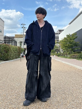 「アイテム（カーゴパンツ）」を使った、kosukeさん（メンズ・181cm）の秋コーディネート