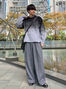 「アイテム（スラックス）」を使った、kosukeさん（メンズ・181cm）の秋コーディネート