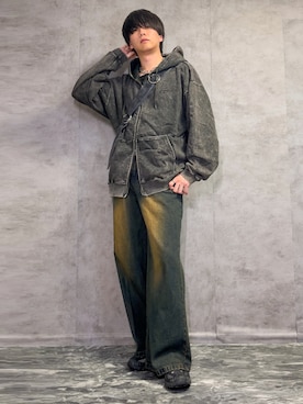 「アイテム（パーカー）」を使った、kosukeさん（メンズ・181cm）の秋コーディネート