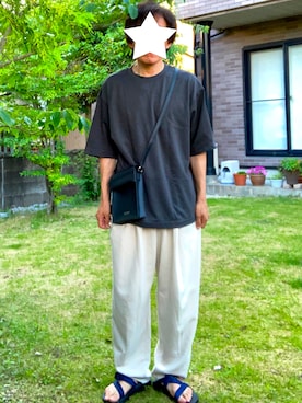 「BACK NUMBER（バックナンバー）のアイテム（ショルダーバッグ）」を使った、AKIさん（メンズ・172cm）の夏コーディネート