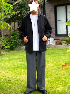 「GU（ジーユー）のアイテム（ナイロンジャケット）」を使った、AKIさん（メンズ・172cm）の秋コーディネート