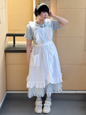 「アイテム（エプロン）」を使った、yuuaさん（レディース・159cm）の夏コーディネート