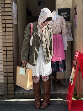 「merry jenny（メリージェニー）のアイテム」を使った、yuuaさん（レディース・159cm）の春コーディネート