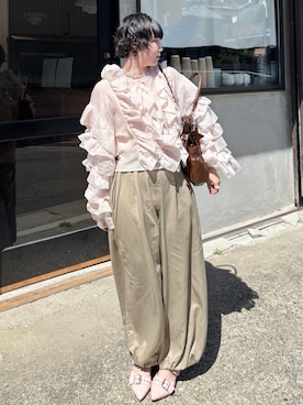 「THE YOn（ザヨン）のアイテム」を使った、yuuaさん（レディース・159cm）の夏コーディネート