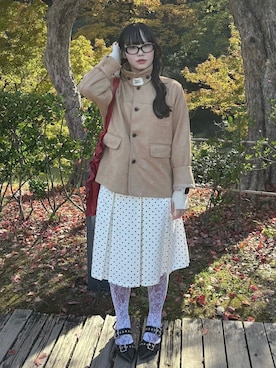 「アイテム（カバーオール）」を使った、yuuaさん（レディース・159cm）の秋コーディネート