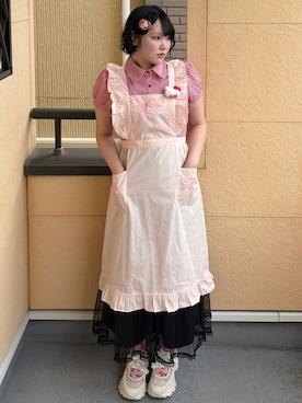 「アイテム（エプロン）」を使った、yuuaさん（レディース・159cm）の秋コーディネート