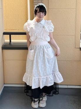 「アイテム（エプロン）」を使った、yuuaさん（レディース・159cm）の夏コーディネート