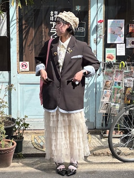 「idem（イデム）のアイテム（ジャケット/アウター）」を使った、yuuaさん（レディース・159cm）の春コーディネート