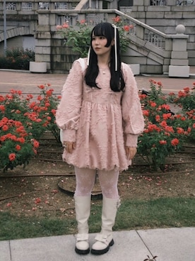 「アイテム（バレッタ/ヘアクリップ）」を使った、yuuaさん（レディース・159cm）の秋コーディネート