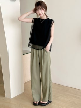 「DAY CLOSET（デイ クローゼット）のアイテム」を使った、TeddyShopさん（レディース・158cm）の夏コーディネート