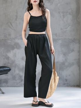 「アイテム（水着、ブラック系）」を使った、TeddyShopさん（レディース・158cm）の夏コーディネート