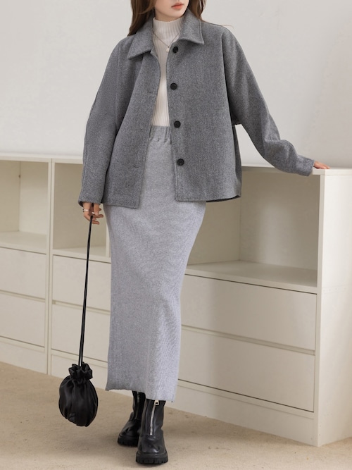 セール】【裏キルティング/前後アシメで後ろ姿カバーアップ】長袖