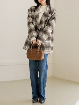 「アイテム（ピーコート）」を使った、TeddyShopさん（レディース・158cm）の秋コーディネート