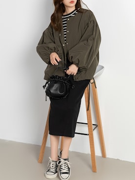 「アイテム（マウンテンパーカー）」を使った、TeddyShopさん（レディース・158cm）の秋コーディネート