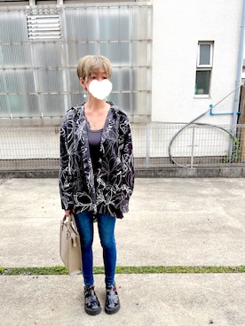 「EMODA（エモダ）のアイテム（トートバッグ）」を使った、ゆうこ。さん（レディース・163cm）の春コーディネート