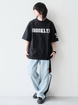 「NBA（エヌビーエー）のアイテム」を使った、けーごさん（メンズ・169cm）の春コーディネート