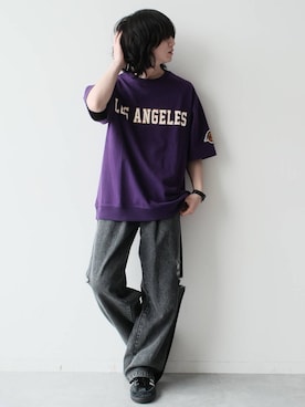 「NBA（エヌビーエー）のアイテム」を使った、けーごさん（メンズ・169cm）の春コーディネート