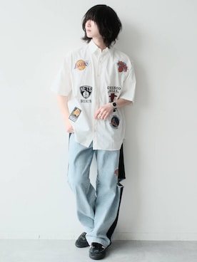 「NBA（エヌビーエー）のアイテム」を使った、けーごさん（メンズ・169cm）の春コーディネート