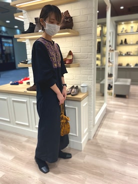 「ORiental TRaffic（オリエンタルトラフィック）のアイテム（ブーツ）」を使った、okazakiさん（レディース・163cm）の秋コーディネート