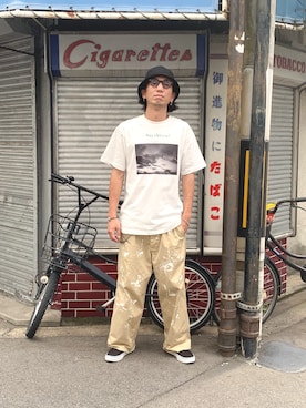 「Have a good time（ハバグッタイム）のアイテム（帽子）」を使った、unit labさん（メンズ・173cm）の夏コーディネート