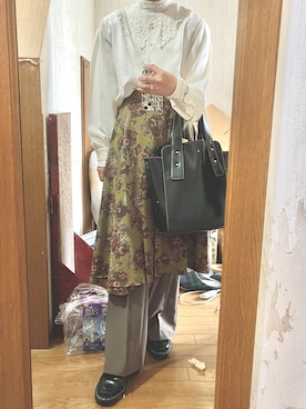 「EUCLAID（エウクレイド）のアイテム（パンツ）」を使った、yamさん（レディース・154cm）の春コーディネート