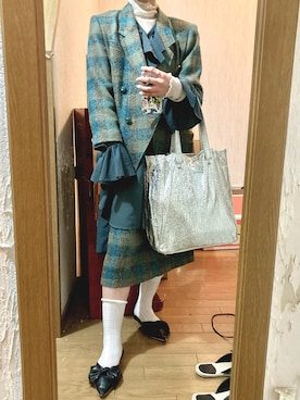 「LA BELLE ETUDE（ラベルエチュード）のアイテム（シャツ/ブラウス）」を使った、yamさん（レディース・154cm）の春コーディネート