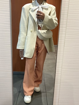 「WC（ダブル シー）のアイテム（シャツ/ブラウス）」を使った、yamさん（レディース・154cm）の冬コーディネート