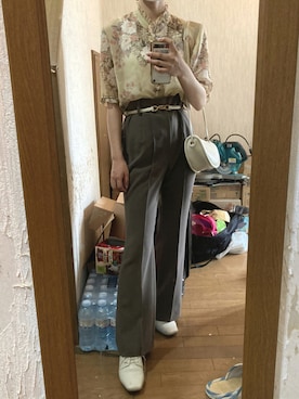 「EUCLAID（エウクレイド）のアイテム」を使った、yamさん（レディース・154cm）の夏コーディネート