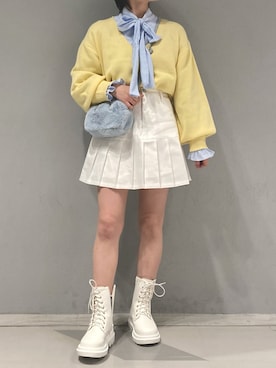 「WC（ダブル シー）のアイテム（シャツ/ブラウス）」を使った、yamさん（レディース・154cm）の春コーディネート