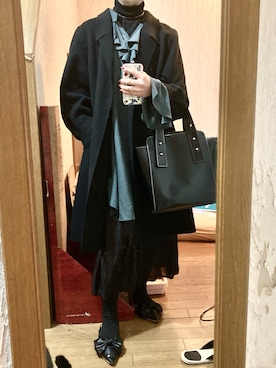 「LA BELLE ETUDE（ラベルエチュード）のアイテム（シャツ/ブラウス）」を使った、yamさん（レディース・154cm）の冬コーディネート