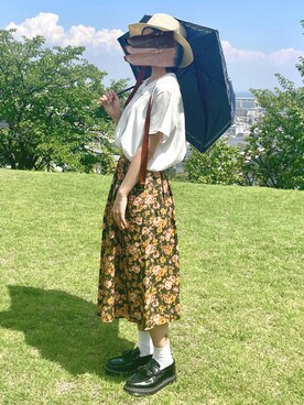 「Dr. Martens（ドクターマーチン）の【別注】 ＜Dr.Martens＞∴ ADRIAN/シューズ ◆（ローファー）」を使った、yamさん（レディース・154cm）の夏コーディネート