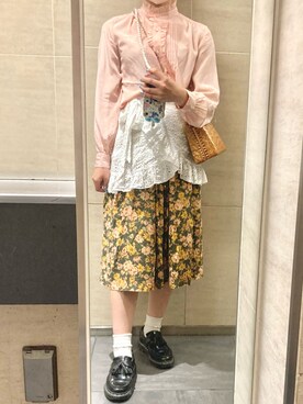 「Dr. Martens（ドクターマーチン）の【別注】 ＜Dr.Martens＞∴ ADRIAN/シューズ ◆（ローファー）」を使った、yamさん（レディース・154cm）の夏コーディネート