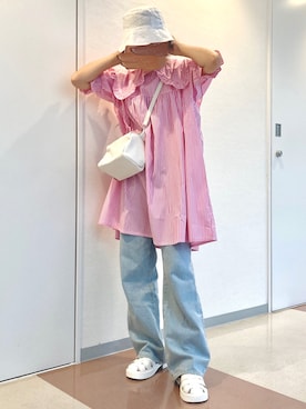 「WC（ダブル シー）のアイテム（ワンピース/ドレス）」を使った、yamさん（レディース・154cm）の夏コーディネート