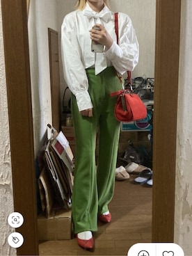 「WC（ダブル シー）のアイテム（シャツ/ブラウス）」を使った、yamさん（レディース・154cm）の冬コーディネート