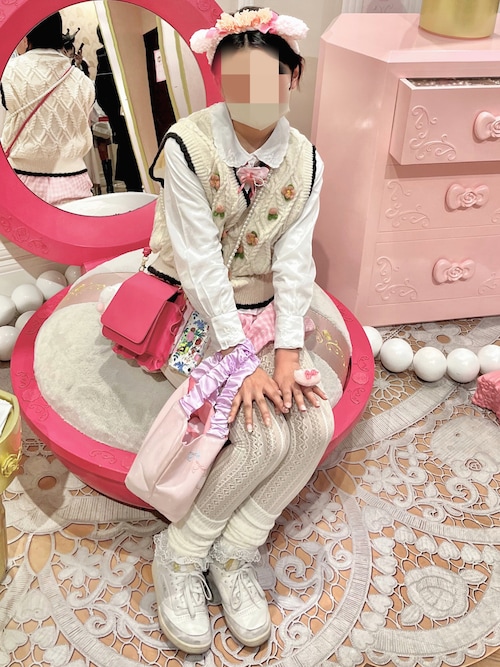 Fancy Noelタイツ セール】25ss ハートメッシュタイツ（タイツ/ストッキング