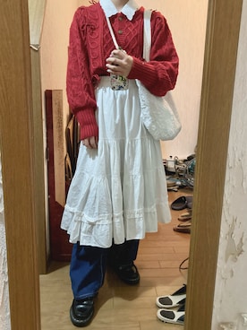 「at12:03（アットイチニーゼロサン）のアイテム」を使った、yamさん（レディース・154cm）の春コーディネート