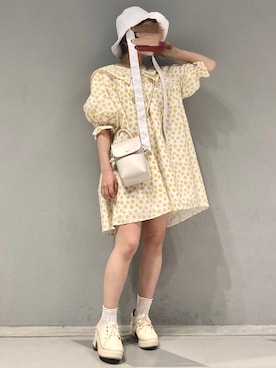 「WC（ダブル シー）のアイテム（帽子）」を使った、yamさん（レディース・154cm）の春コーディネート