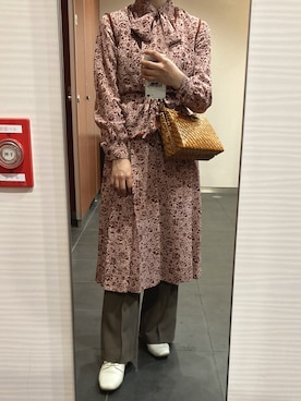 「EUCLAID（エウクレイド）のアイテム」を使った、yamさん（レディース・154cm）の春コーディネート