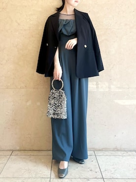 「アイテム（パンツドレス）」を使った、AIMERさん（レディース・160cm）の秋コーディネート